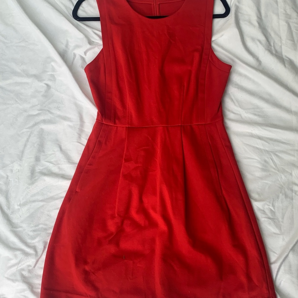 Madewell Red A-Line Dress with Pockets